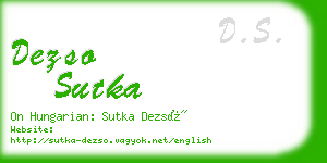 dezso sutka business card